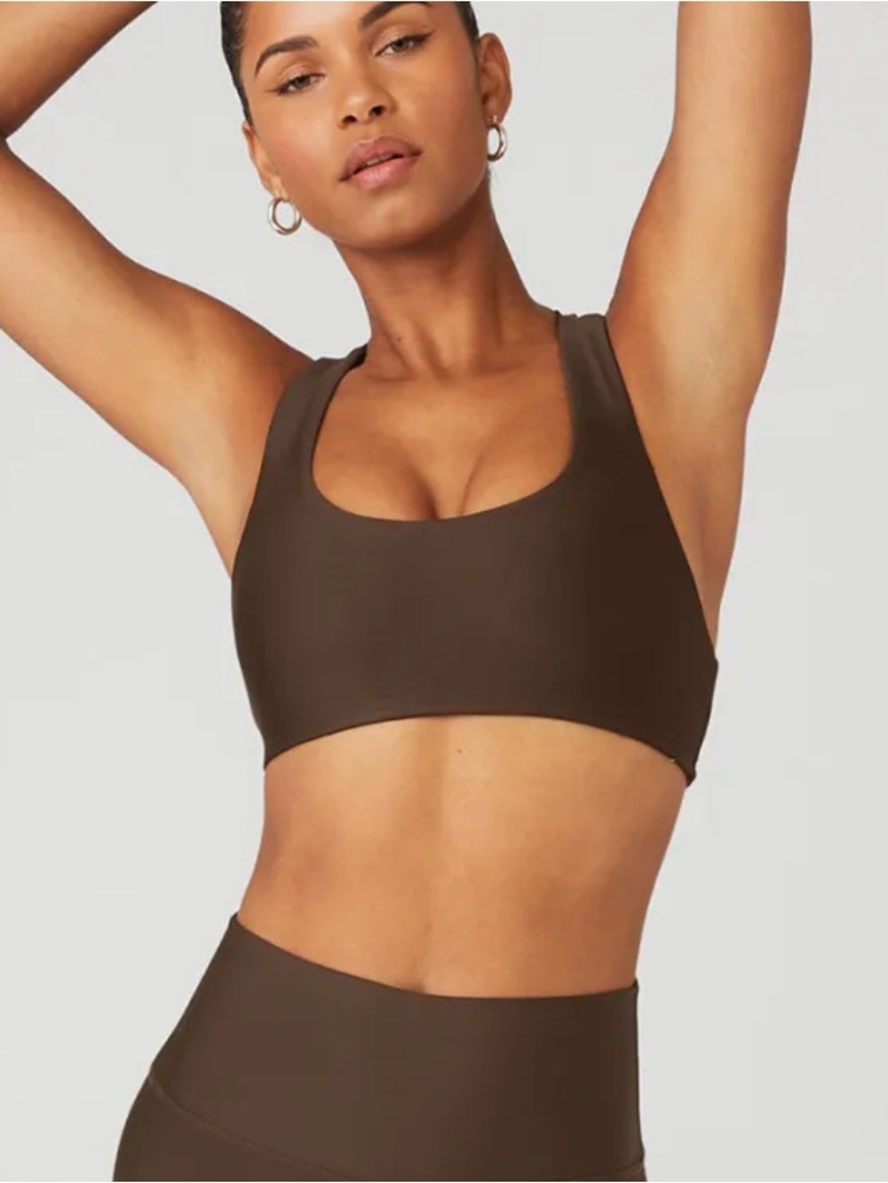 ALO Yoga Airlift Advantage Racerback Bra in Espresso